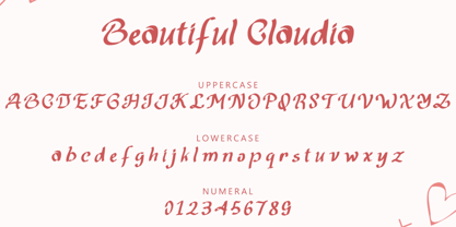 Beautiful Claudia Font Poster 5