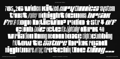 Sature Font Poster 9