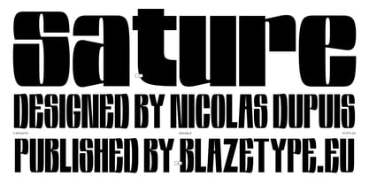 Sature Font Poster 15