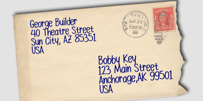 Ballpoint Handwriting Font Poster 2