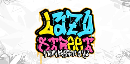 Lazy Street Graffiti Font Poster 1