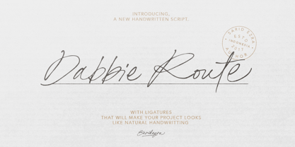 Dabbie Route Font Poster 1