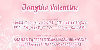 Janytha Valentine Font Poster 6