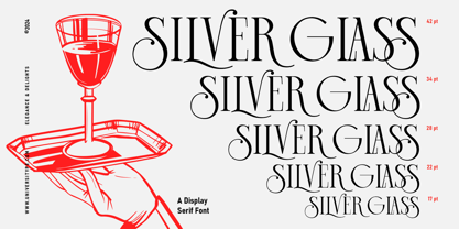 UT Silver Glass Font Poster 3