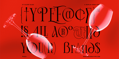 UT Silver Glass Font Poster 10