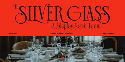 UT Silver Glass Font Poster 1