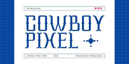 Cowboy Pixel Font Poster 1