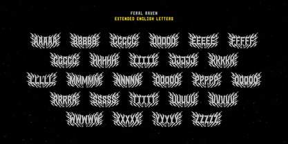 Feral Raven Font Poster 7