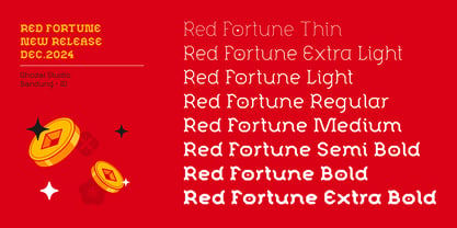 Red Fortune Font Poster 3