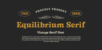 Equilibrium Serif Font Poster 1