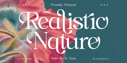 Realistic Nature Font Poster 1