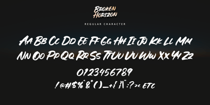 Broken Horizon Font Poster 8