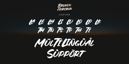Broken Horizon Font Poster 9