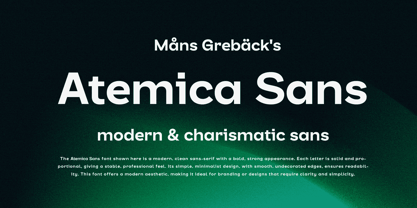 Atemica Sans Font Poster 1