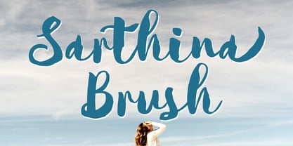 Sarthina Brush Font Poster 1