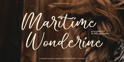 Maritime Wonderine Font Poster 1