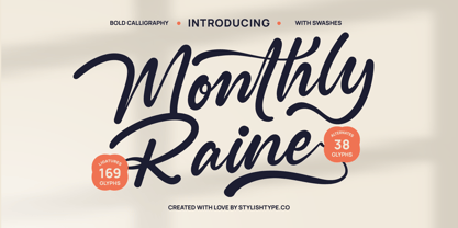 Monthly Raine Font Poster 1