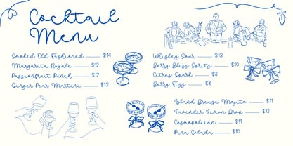 Fancy Line Font Poster 7