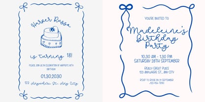 Fancy Line Font Poster 6