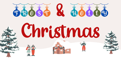 Frost and Holly Christmas Font Poster 1