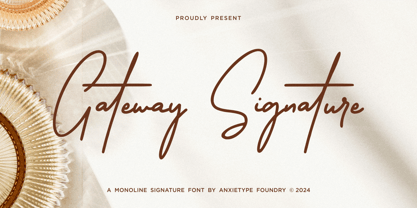 Anxietype Gateway Signature Font Poster 1