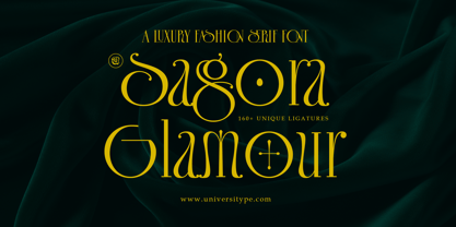 UT Sagora Glamour Font Poster 1