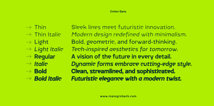 Crelon Sans Font Poster 3