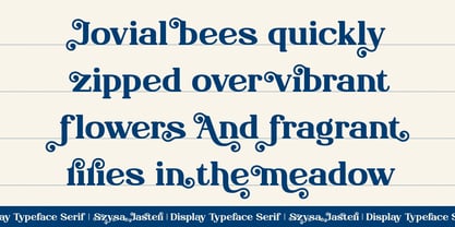 Szysa Jasteri Font Poster 3