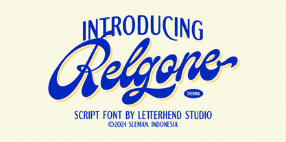 Relgone Font Poster 1