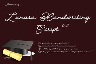 Lunara Handwriting Script 6.2 Font Poster 1