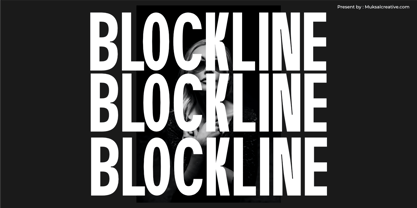 Blockline Font Poster 8