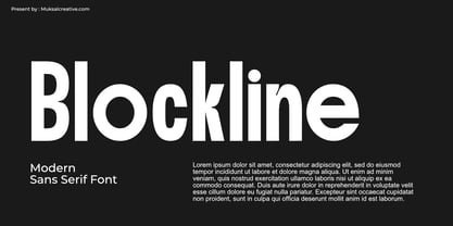 Blockline Font Poster 1