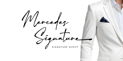 Mercedes Signature Font Poster 1