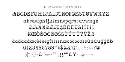 Luna Morta Mystical Font Poster 5