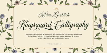 Kingsguard Calligraphy Font Poster 1