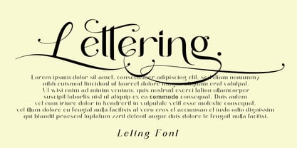 Leting Font Poster 4