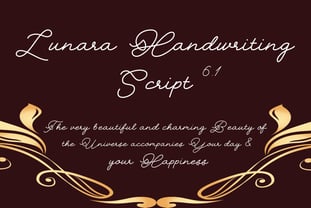 Lunara Handwriting Script 6.1 Font Poster 1