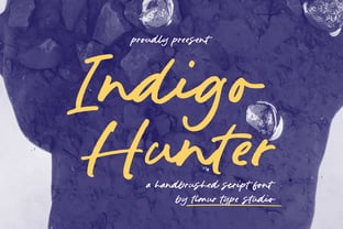 Indigo Hunter Font Poster 1