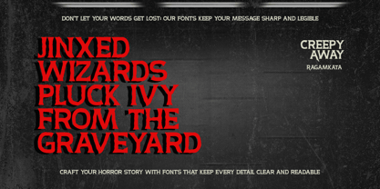 Creepy Away Font Poster 10