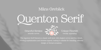 Quenton Serif Font Poster 1