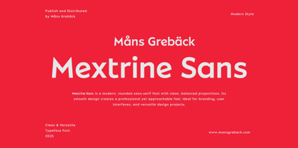 Mextrine Sans Font Poster 1