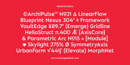 Mextrine Sans Font Poster 5
