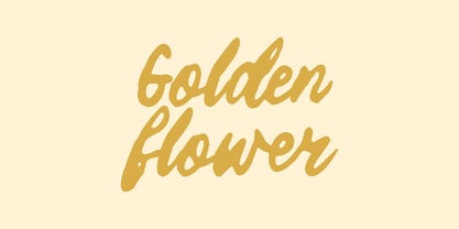 Golden Flower Font Poster 1