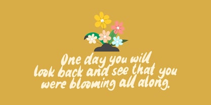 Golden Flower Font Poster 3