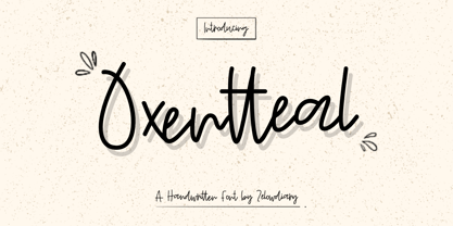 Oxentteal Font Poster 1
