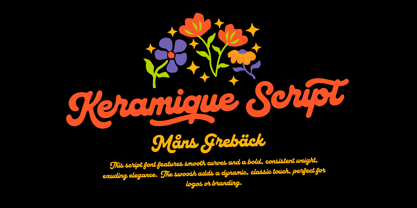 Keramique Script Font Poster 1