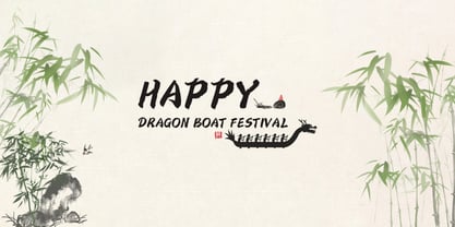 Oriental  Chinese Calligraphy Font Poster 5