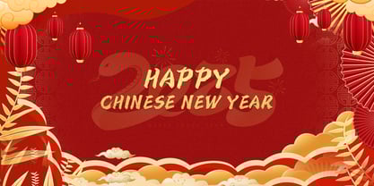 Oriental  Chinese Calligraphy Font Poster 2