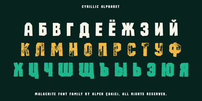 Malachite Font Poster 8