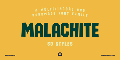 Malachite Font Poster 1